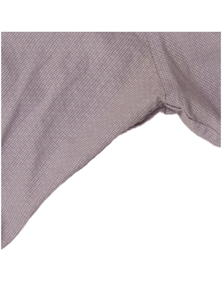 Camisa masculina CALVIN KLEIN Slim Fit tamanho 16 1/2 grande algodão xadrez roxo