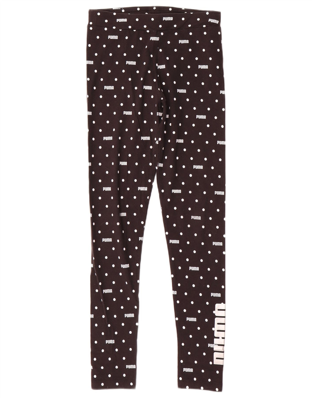 Leggings estampadas PUMA para meninas 13-14 anos algodão manchado preto