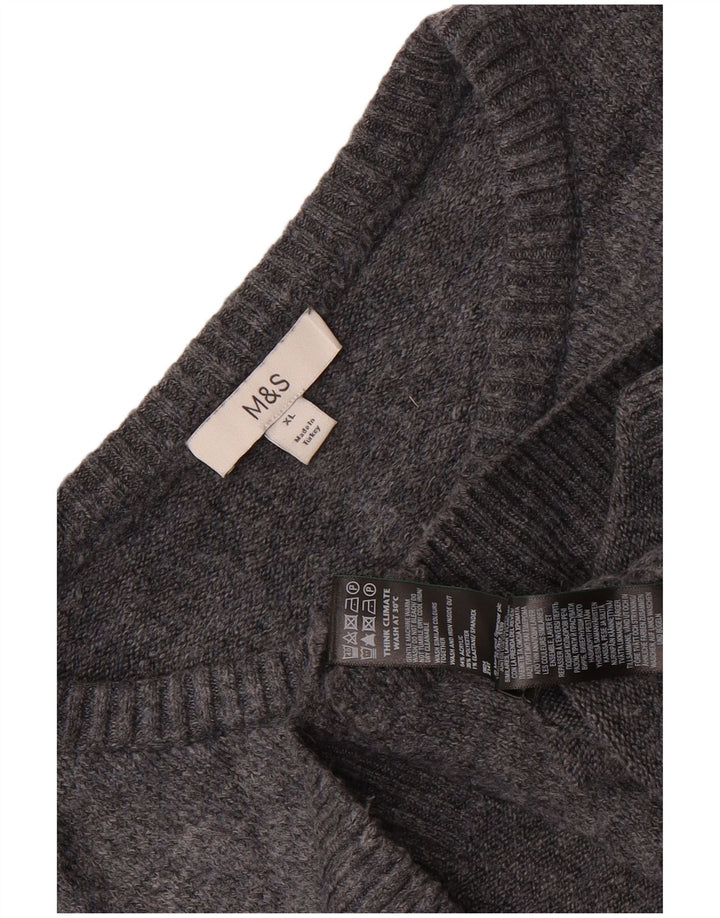 Suéter cardigã feminino Marks & Spencer Crop Oversized UK 18 XL cinza