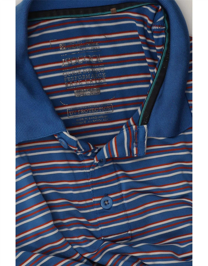 Camisa polo masculina IsoCool Mountain Warehouse listrada azul média