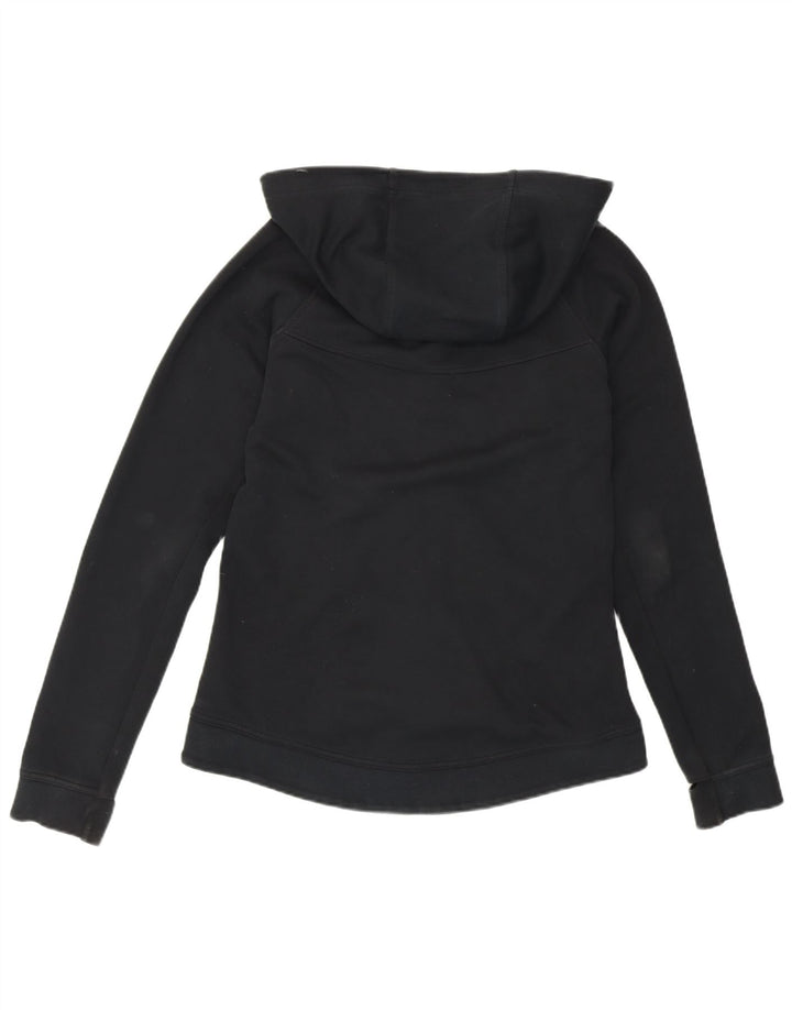 Suéter feminino Nike com capuz e zíper UK 12 médio preto algodão