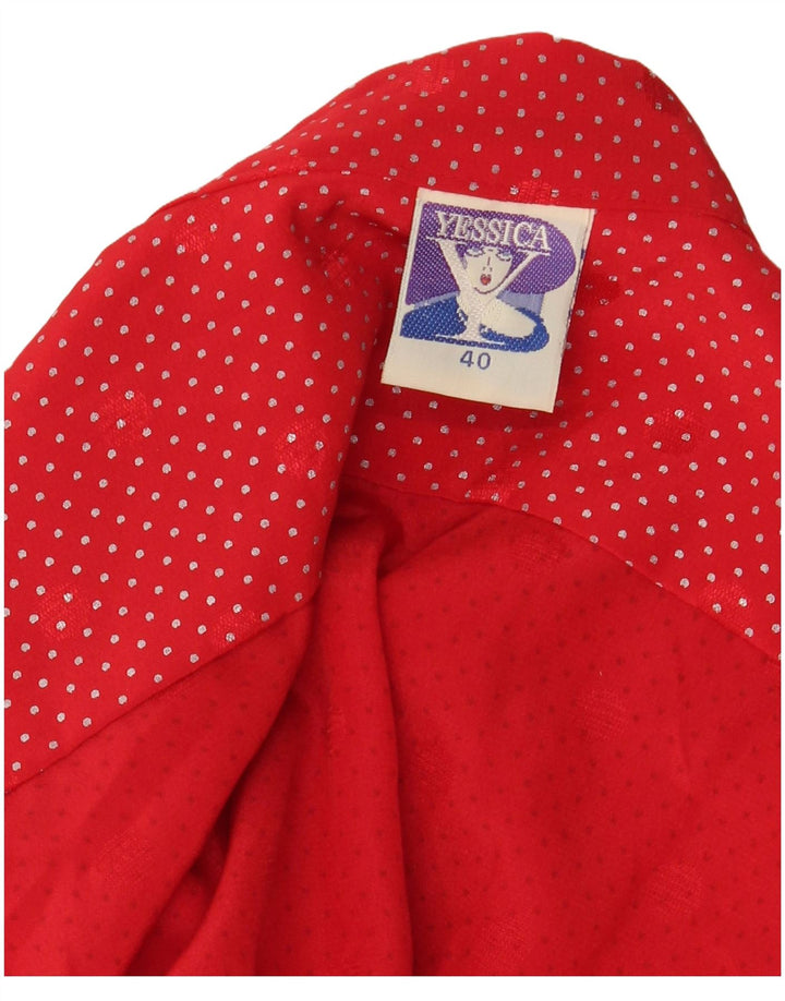 Blusa feminina oversized YESSICA EU 40 poliéster manchado vermelho médio