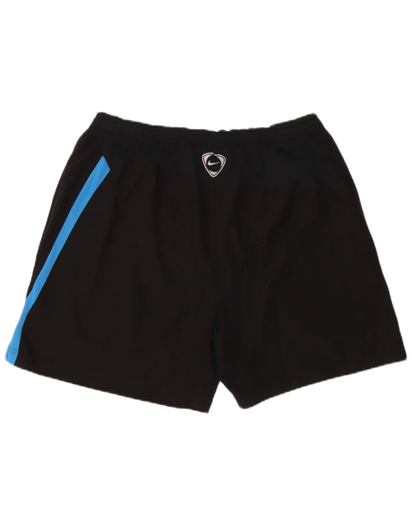 Shorts esportivos masculinos Nike médio preto colorblock poliéster