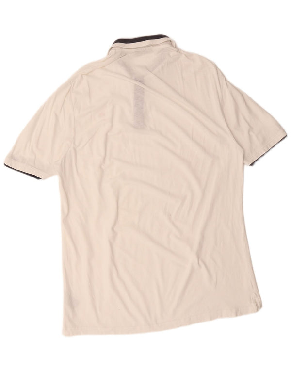 Camisa polo masculina Ellesse XL algodão listrado branco