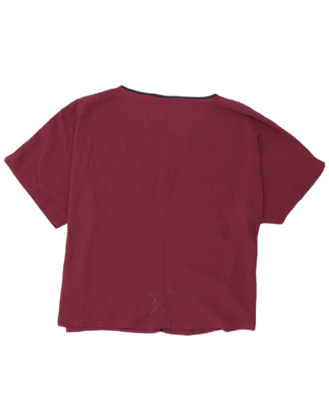 Blusa feminina regular Marks & Spencer UK 20 2XL poliéster cor de vinho