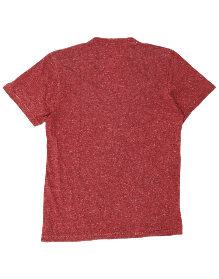 Desigual Camiseta masculina gráfica top pequeno marrom manchado