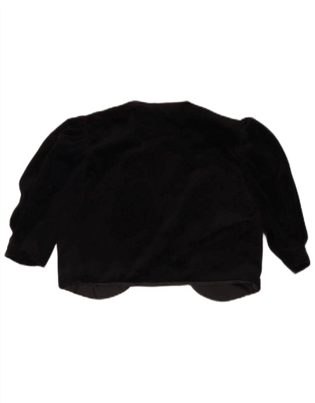 Jaqueta Bolero aberta feminina VINTAGE IT 36 XS preto triacetato