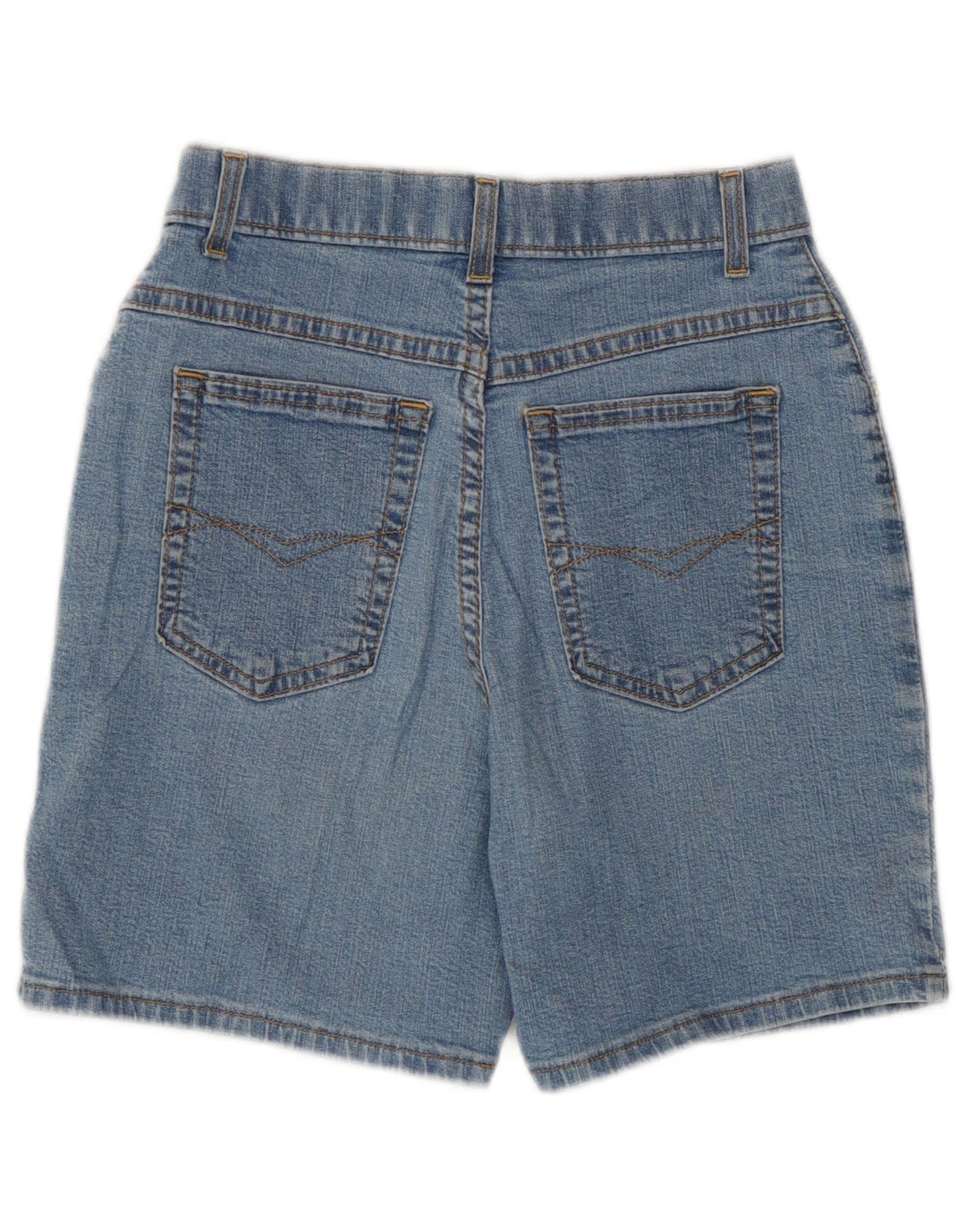 Shorts jeans feminino Marks & Spencer UK 8 pequeno W23 algodão azul
