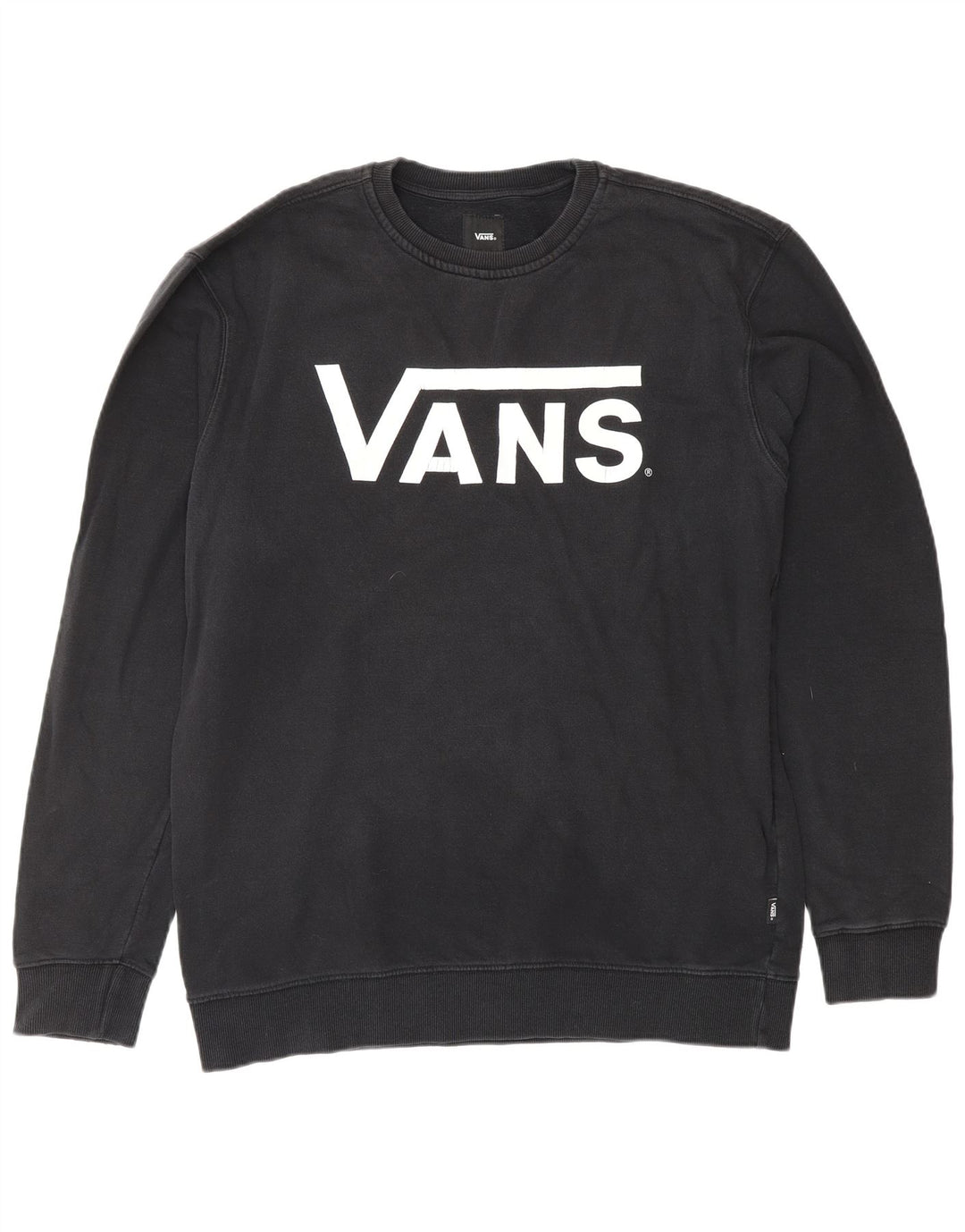 VANS Mens Graphic Moletom Jumper Grande Preto