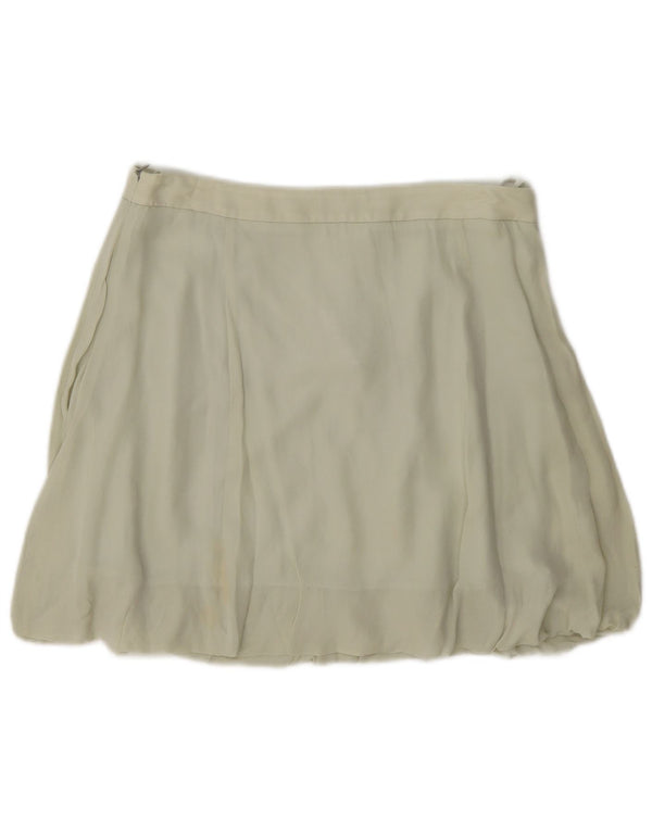 Mini saia bolha feminina Emporio Armani IT 40 pequena W27 seda verde