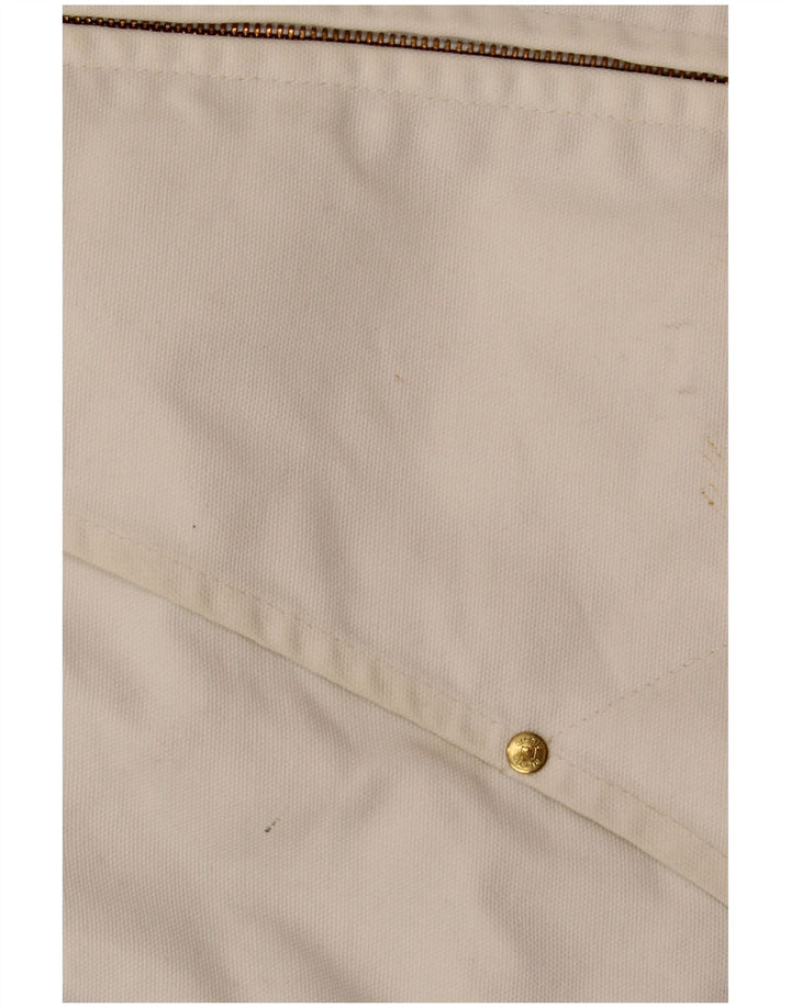 Jaqueta bomber masculina com capuz Richlu UK 40 grande algodão branco