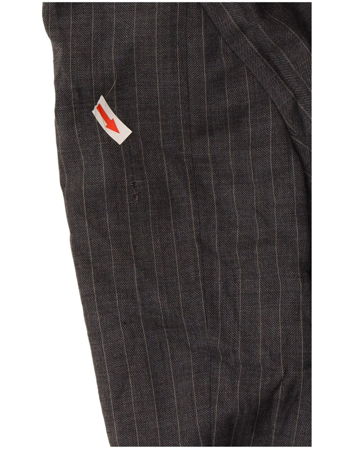 Jaqueta blazer masculina de 2 botões Marks & Spencer Reino Unido 44 XL cinza risca de giz lã