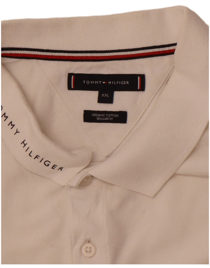 Camisa polo masculina TOMMY HILFIGER regular fit 2XL algodão colorblock branco