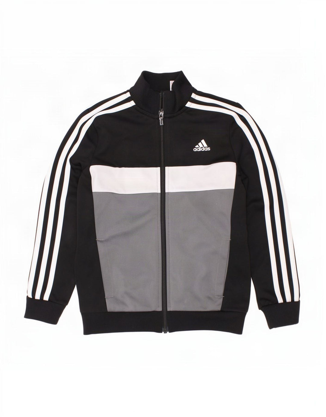 Jaqueta Adidas Meninos Treino Top 7-8 Anos Preto Colorblock Poliéster