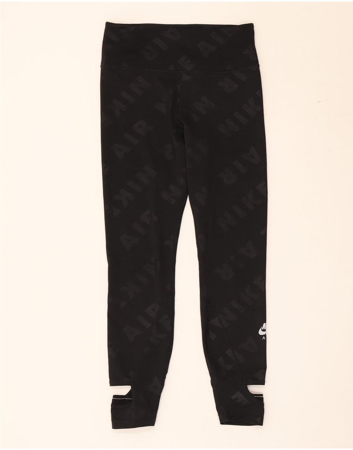 Leggings Nike Femininas Graphic Crop UK 12 Médio Preto Poliéster