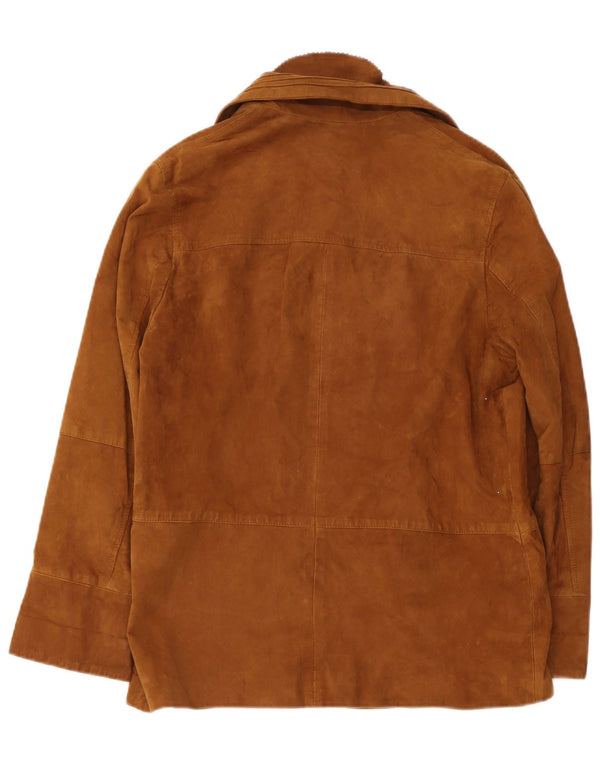 Jaqueta masculina vintage de camurça IT 44 XS couro marrom