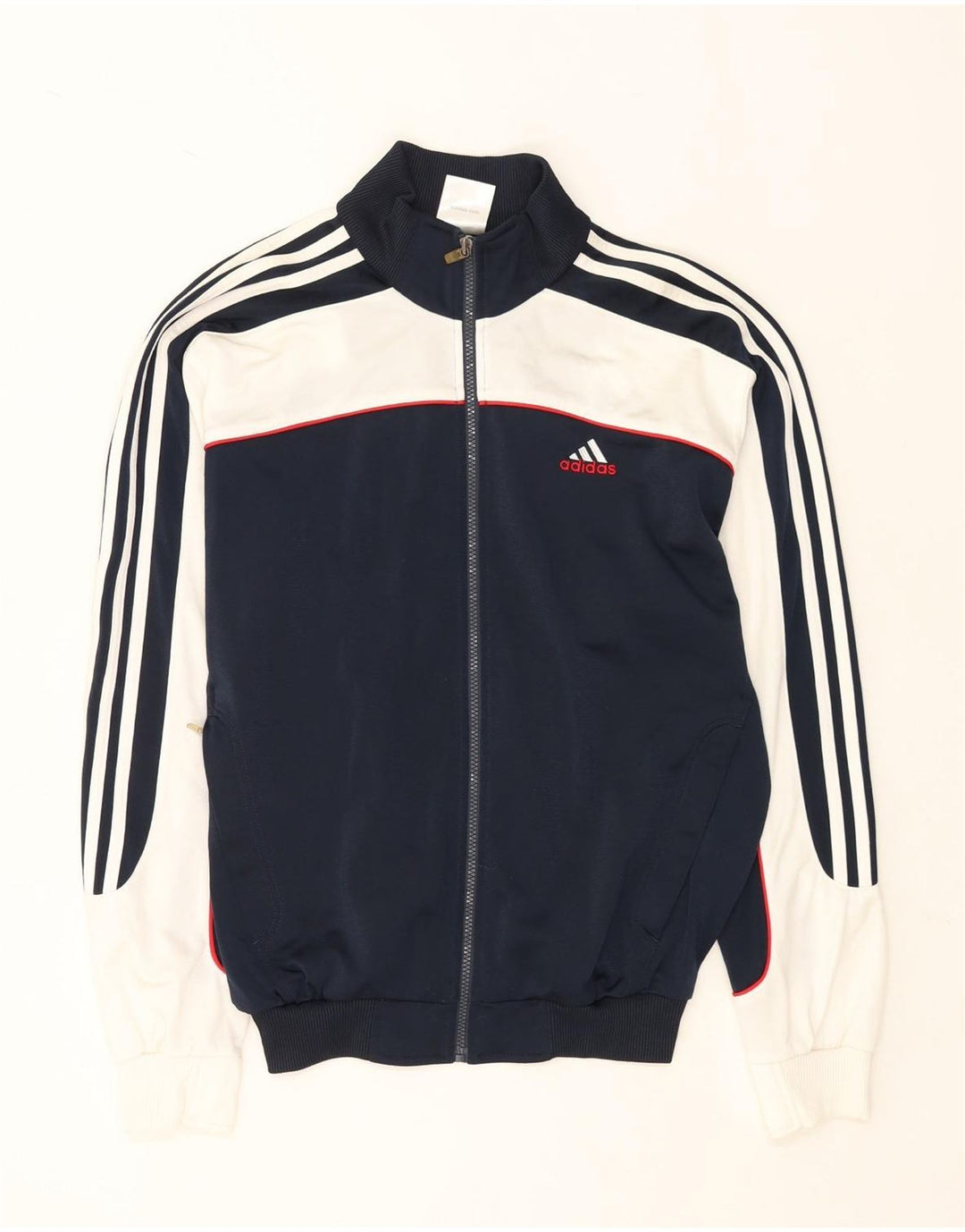 ADIDAS Mens Tracksuit Top Jacket UK 36/38 Pequeno Azul Marinho Colourblock