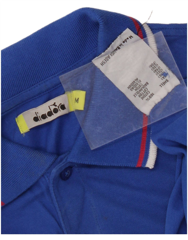 Camisa polo masculina DIADORA algodão azul médio
