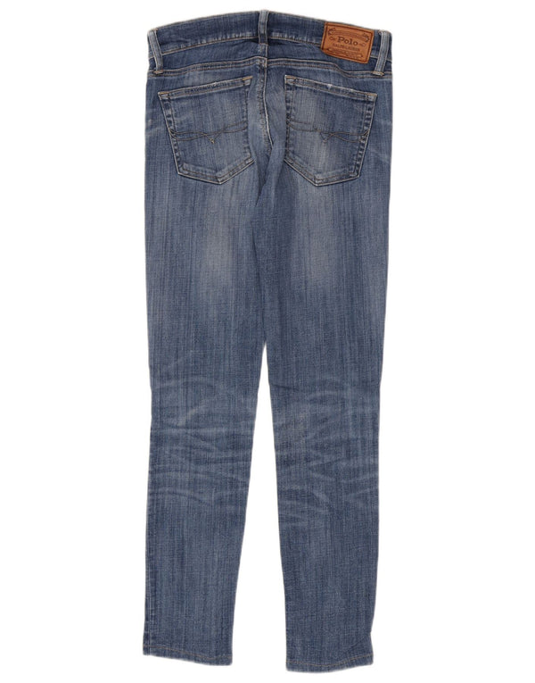 Polo Ralph Lauren feminino Tompkins skinny jeans W26 L29 algodão azul