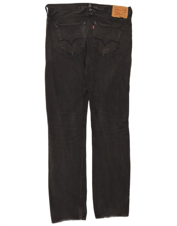 Levi's Masculino 504 Straight Jeans W33 L34 Cinza Algodão