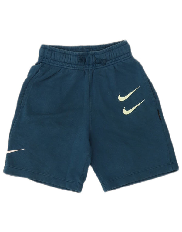 Shorts esportivos gráficos NIKE para meninos 8-9 anos pequeno azul algodão