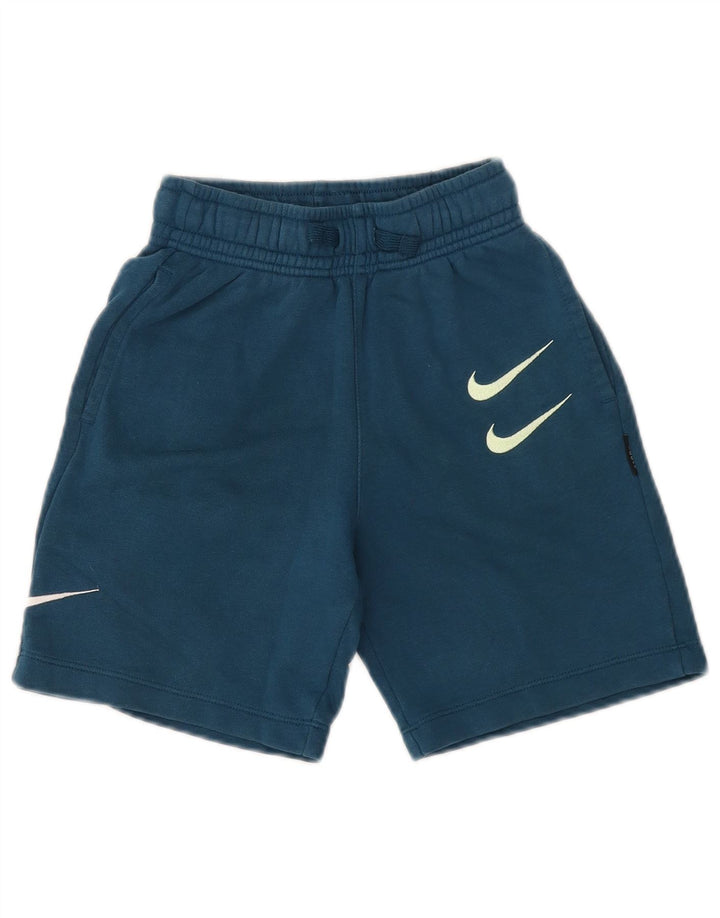 Shorts esportivos gráficos NIKE para meninos 8-9 anos pequeno azul algodão