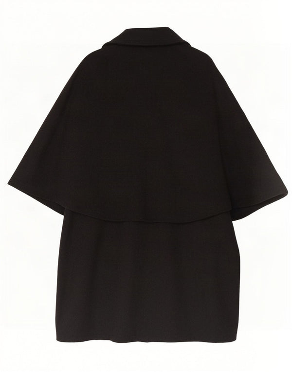 Casaco Poncho Feminino Superior Tamanho Único Lã Colourblock Cinza
