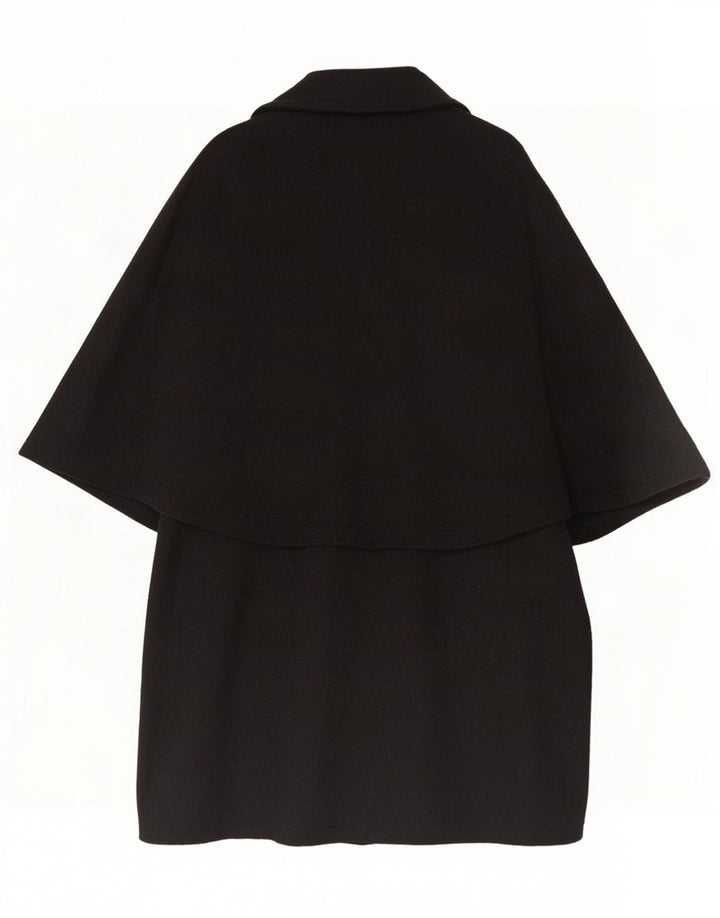 Casaco Poncho Feminino Superior Tamanho Único Lã Colourblock Cinza