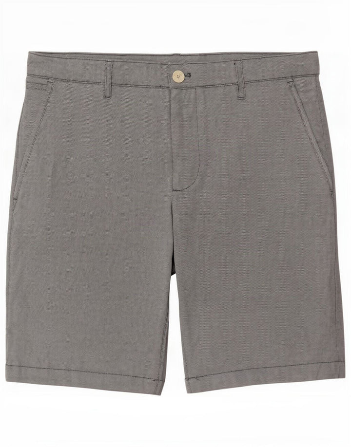 Zara Mens Chino Shorts EU 40 Médio W31 Algodão Cinza
