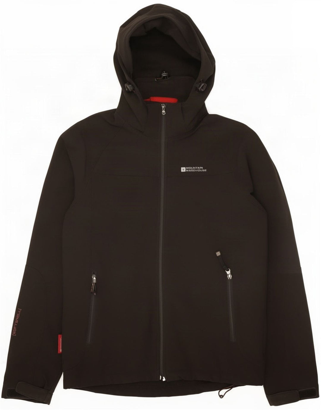 Jaqueta corta-vento masculina com capuz Mountain Warehouse Reino Unido 36 pequena preta
