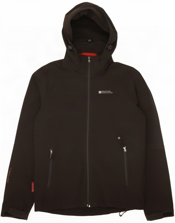 Jaqueta corta-vento masculina com capuz Mountain Warehouse Reino Unido 36 pequena preta