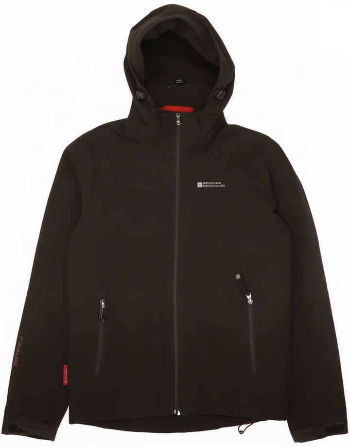 Jaqueta corta-vento masculina com capuz Mountain Warehouse Reino Unido 36 pequena preta