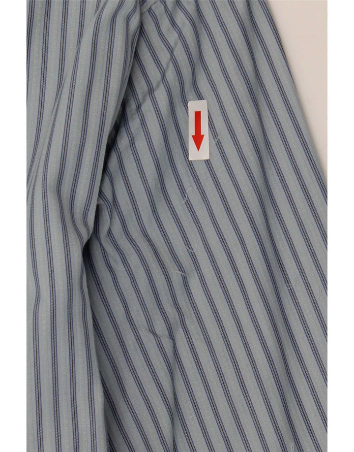 Camisa masculina Enrico Coveri grande listrada azul