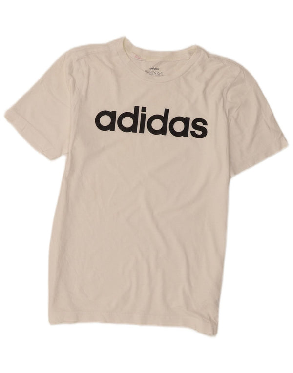 Camiseta Adidas Meninos Graphic Top 13-14 Anos Algodão Branco