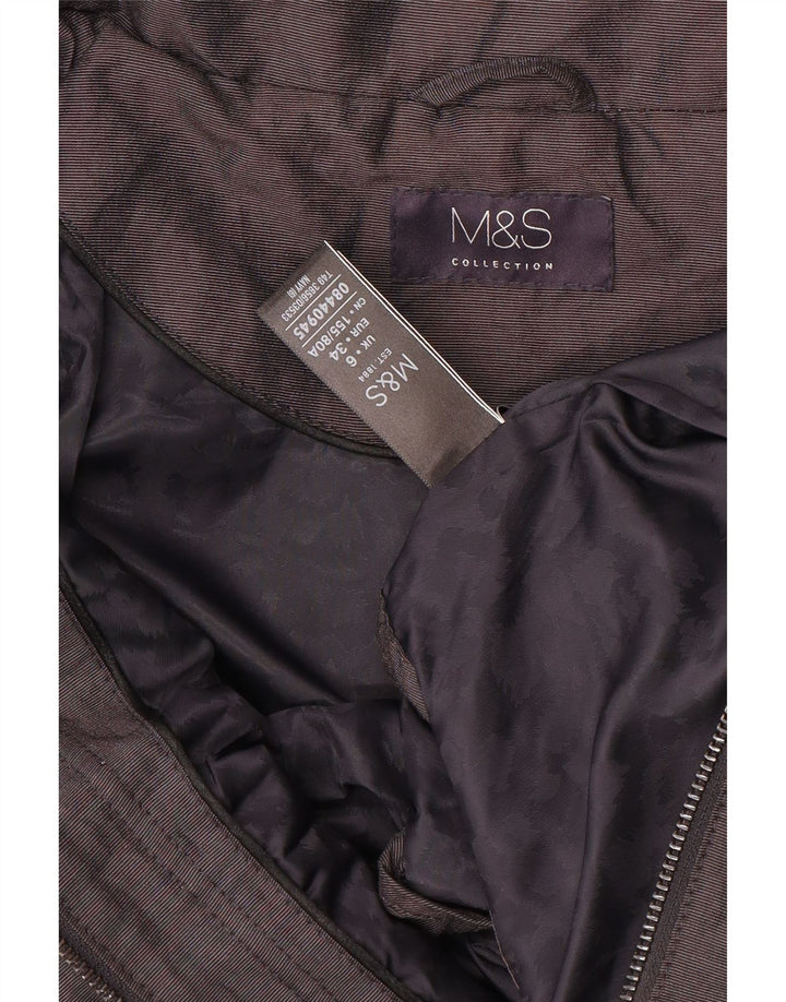 Jaqueta de chuva feminina Marks & Spencer folgada Reino Unido 6 XS azul marinho poliamida