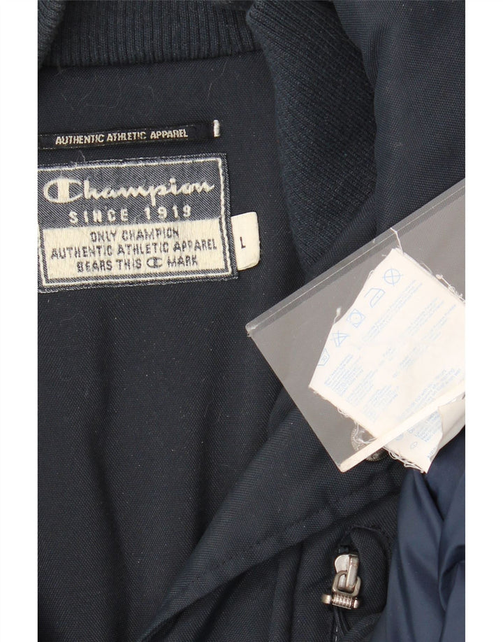 Jaqueta corta-vento masculina Champion UK 40 grande azul marinho poliamida