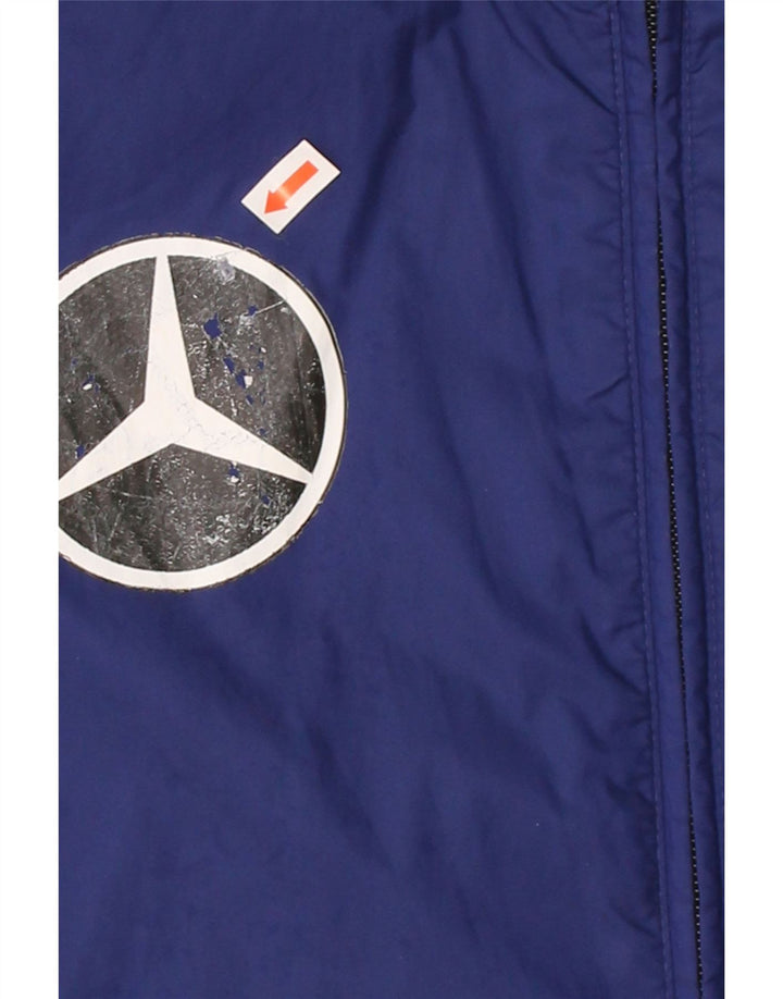 ADIDAS Mens Graphic Rain Jacket UK 38 Médio Azul Marinho
