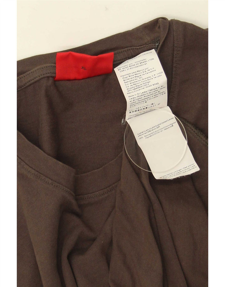 Camiseta masculina Hugo Boss Top XL algodão cinza