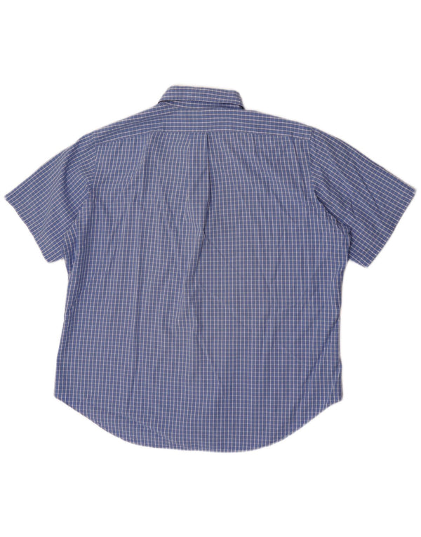 Ralph Lauren Camisa masculina de manga curta Classic Fit XL azul xadrez