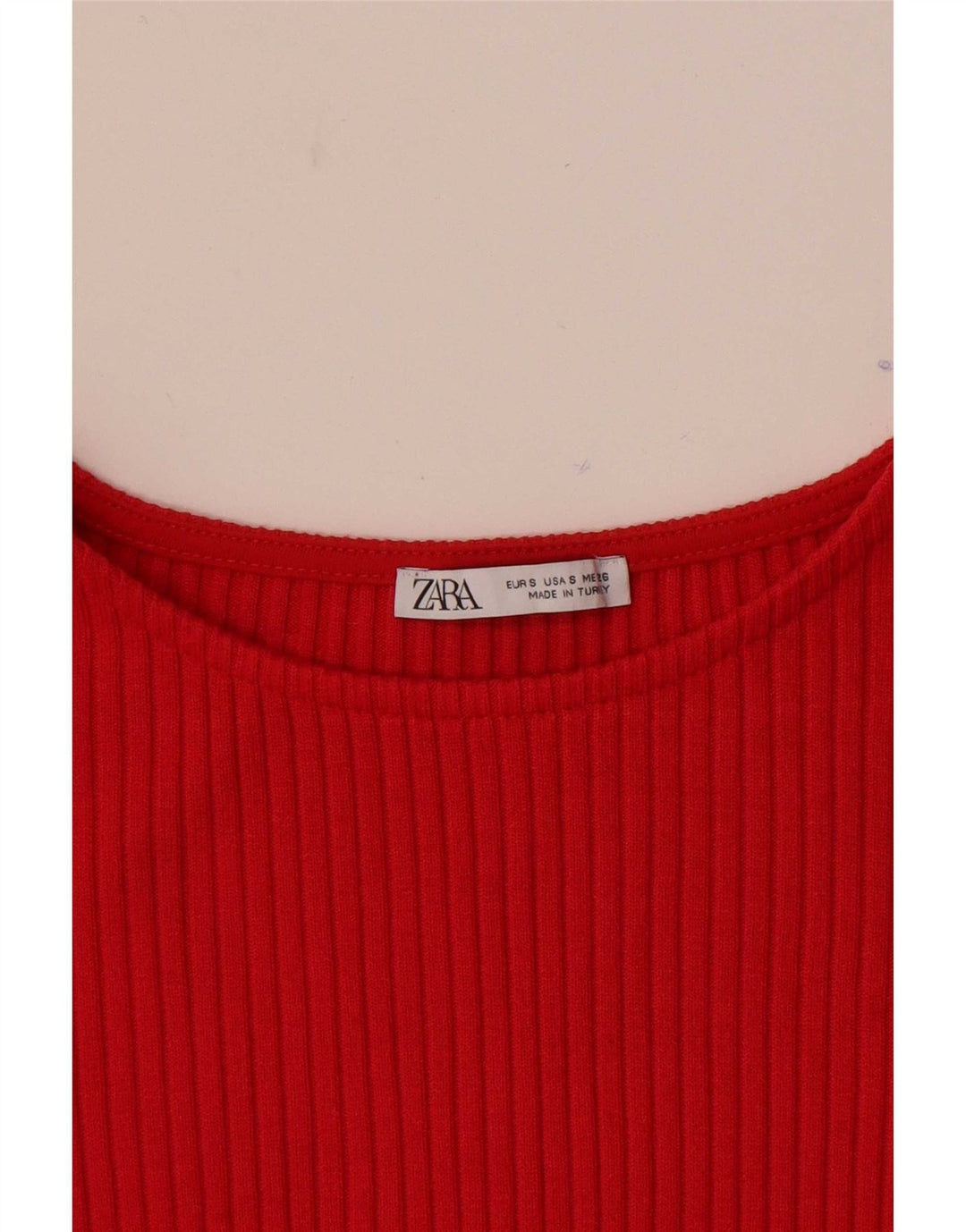 Camiseta feminina Zara UK 8 pequena vermelha