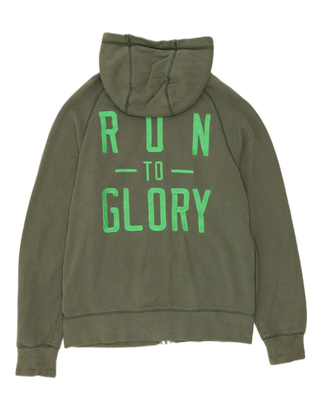 Suéter Nike masculino com capuz e zíper médio cáqui algodão