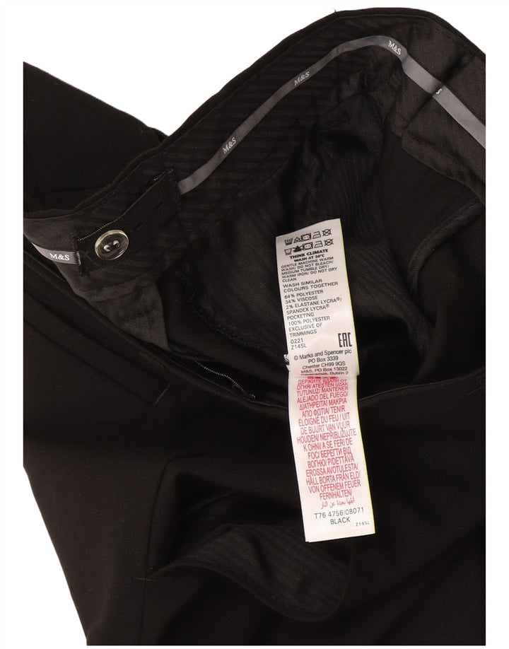 Calças Marks & Spencer Boys Slim Suit 12-13 Anos W32 L27 Poliéster Preto