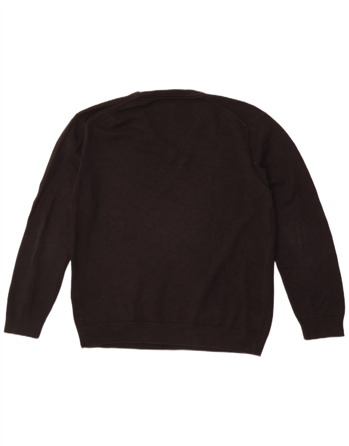 Suéter masculino Gant com decote em V XL algodão preto