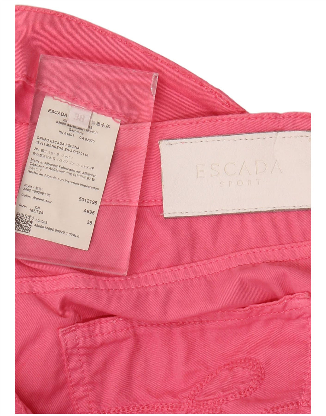 ESCADA Calça Feminina Slim Cropped EU 38 Médio W34 L24 Algodão Rosa