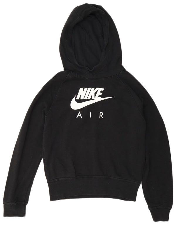 Jumper com capuz gráfico feminino Nike UK 10 pequeno algodão preto