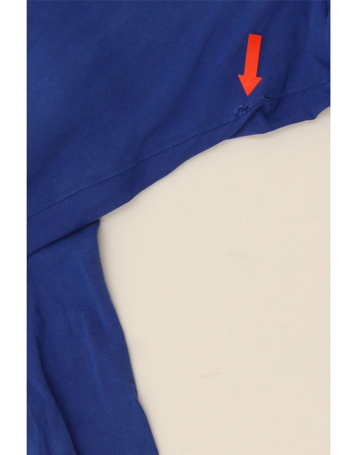 Adidas Womens Graphic Leggings UK 14 Médio Azul Algodão