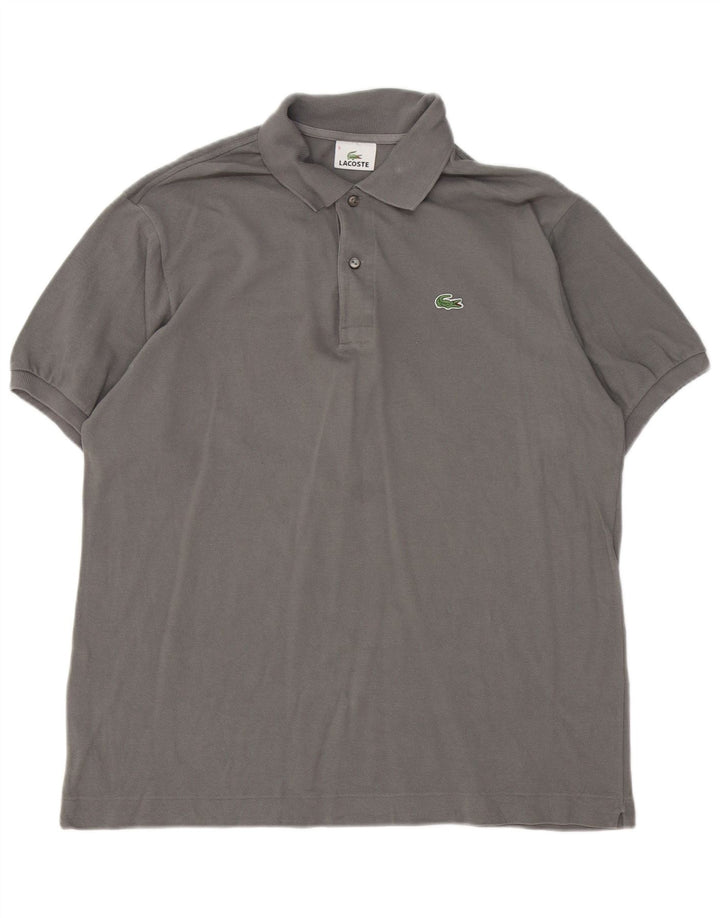 Camisa polo masculina Lacoste tamanho 5 grande algodão cinza