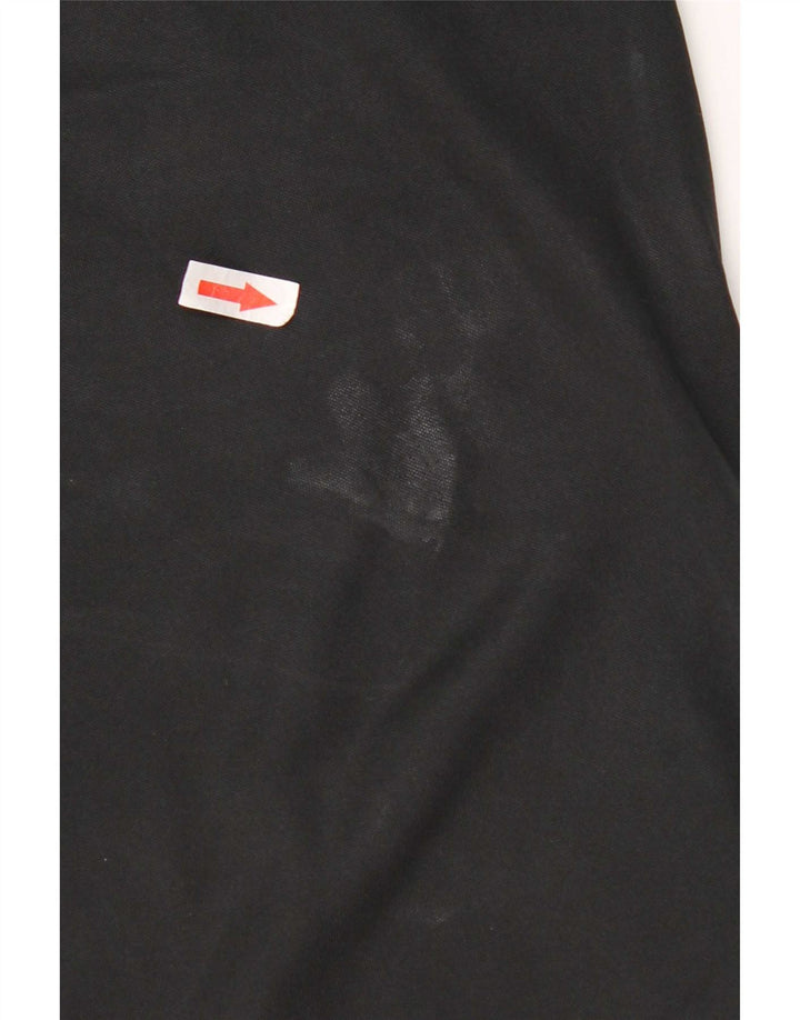 Nike Mens Dri Fit Zip Neck Pullover Treino Top Médio Preto Poliéster