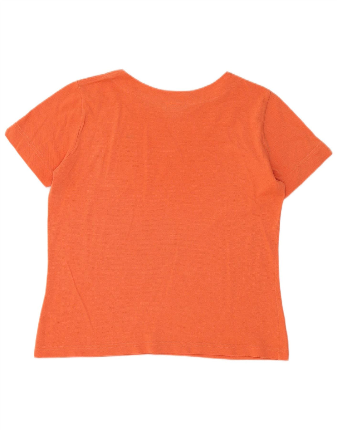 Camiseta feminina Lacoste tamanho superior 46 XL laranja algodão
