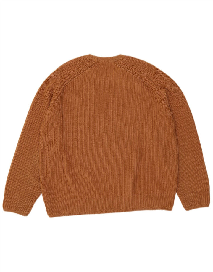 Suéter masculino Joop com gola redonda IT 50 lã marrom médio